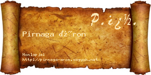 Pirnaga Áron névjegykártya